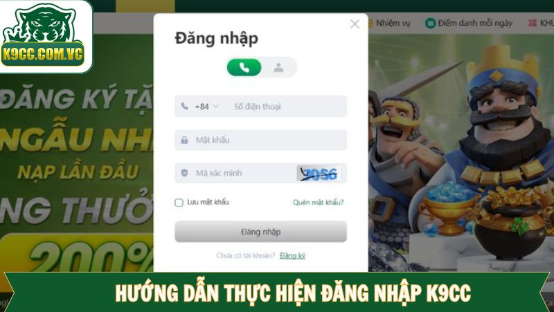 Đăng nhập K9CC - Khám Phá Thế Giới Giải Trí Đa Màu Sắc 2 Hướng dẫn các bước đăng nhập K9CC từ A - Z